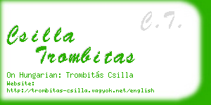 csilla trombitas business card